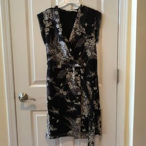 Black Floral Kimono Dress